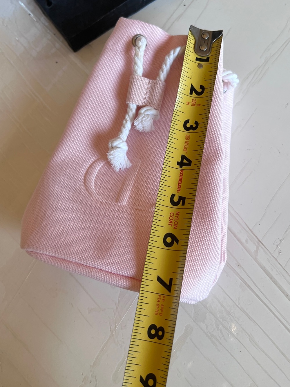 New! Dior Pink Canvas Drawstring Bucket cosmetic bag - Picture 6 of 8